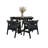 Mia 48" Round Wood Dining Set-119696135-119696132