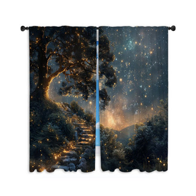 Plain Weave Muslin Room Darkening Curtain Pair