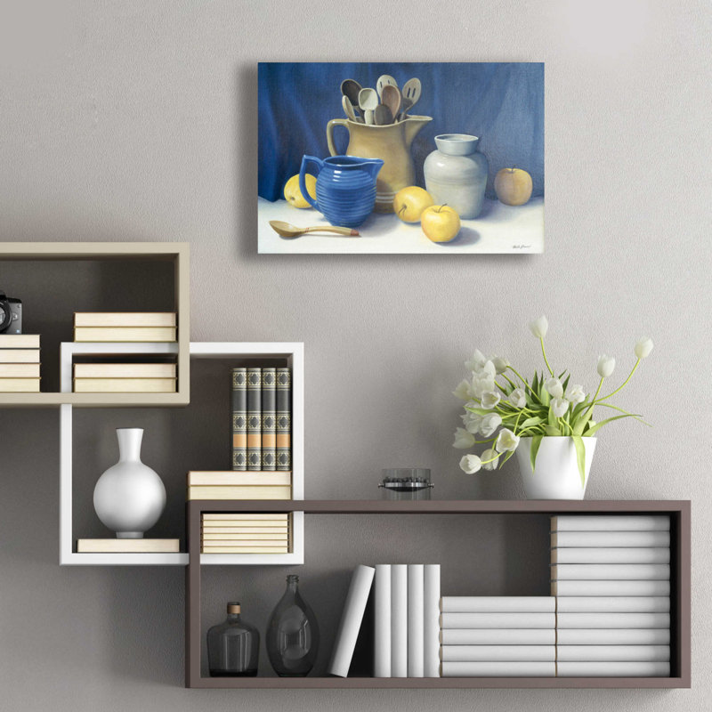 " Blue Pitcher " by Cecile Baird, 16" H x 24" W x 0.2" D