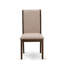 L'ensemble de salle à manger 5 pièces comprend une table de salle à manger rectangulaire et 4 chaises de cuisine en tissu de lin gris, finition noyer antique-617830661-622454887-622454883