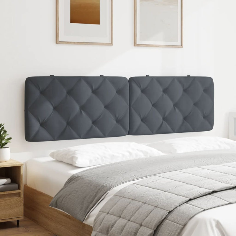 Coussin de tête de lit vidaXL gris foncé 183 cm vidaXL, Gris foncé, Très grand californien