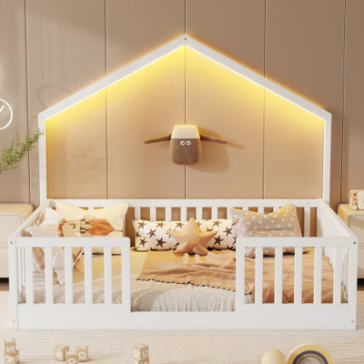 Lit double sur pied Montessori