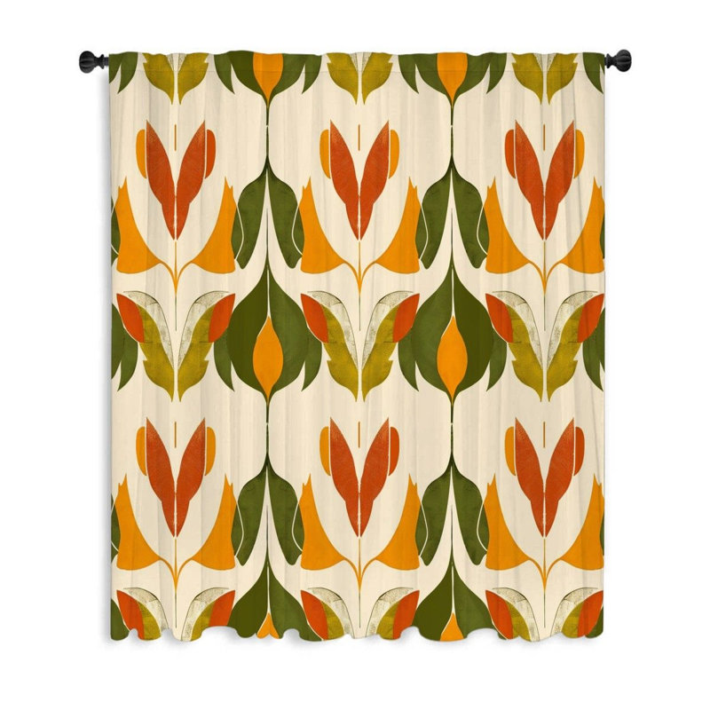 Rideau transparent en polyester Chirata, L 50 po x L 84 po