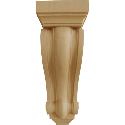 4"W x 4"D x 7 1/2"H Devon Traditional Wood Corbel, Alder (2-Pack)