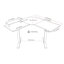 Bureau en L à hauteur ajustable Suzette-2101600395