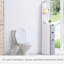 Tour de rangement blanche de 54 po de hauteur - Armoire pour salle de bain avec 2 tablettes et tiroirs