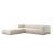 Upholstered 125.5 " L-Shaped Sectional with Ottoman