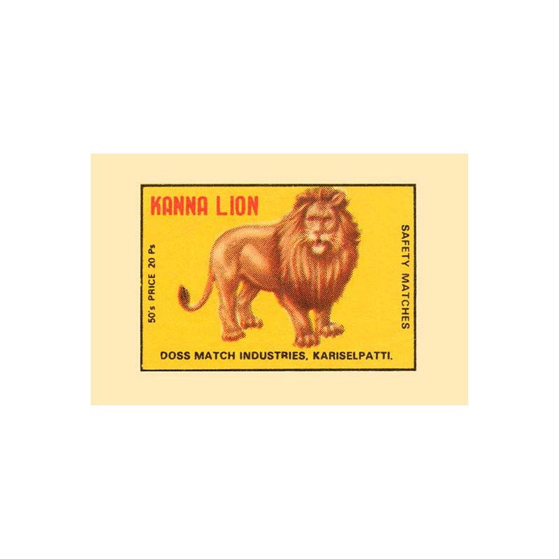 « kanna lion », impression, H 28 po x l 42 po x P 1,5 po