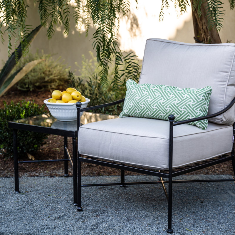 Lucier Square Metal Outdoor Side Table , 21.06'' in. W 21.06'' in. D