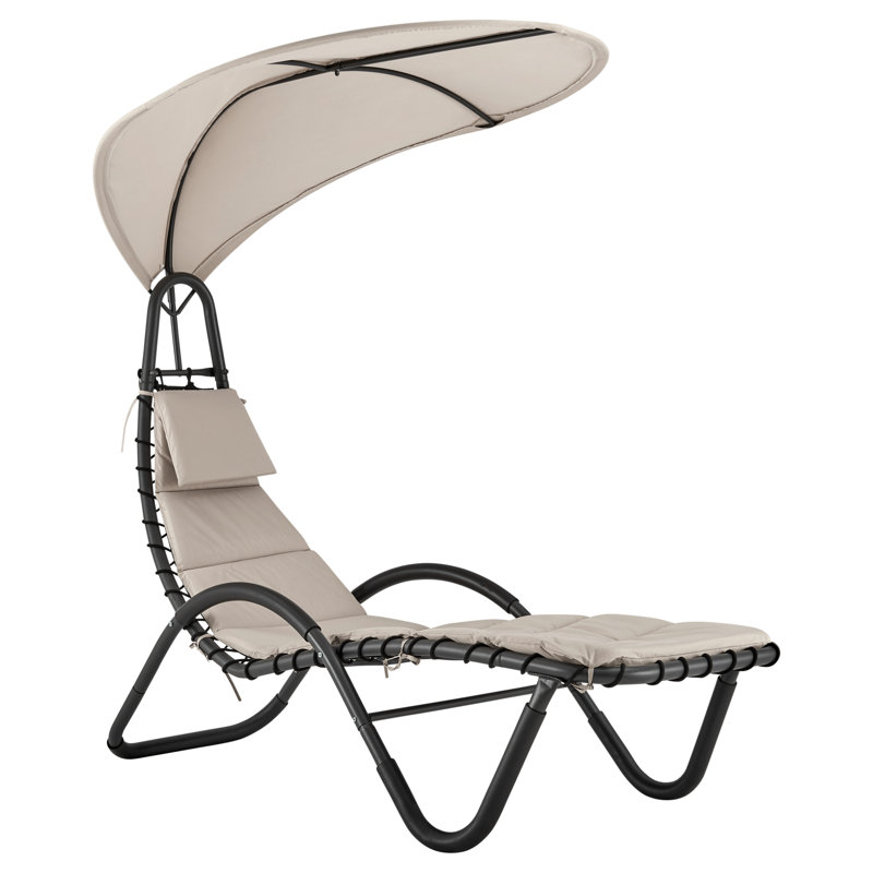 Malynn 183 cm Long Single Chaise with Cushions, Beige