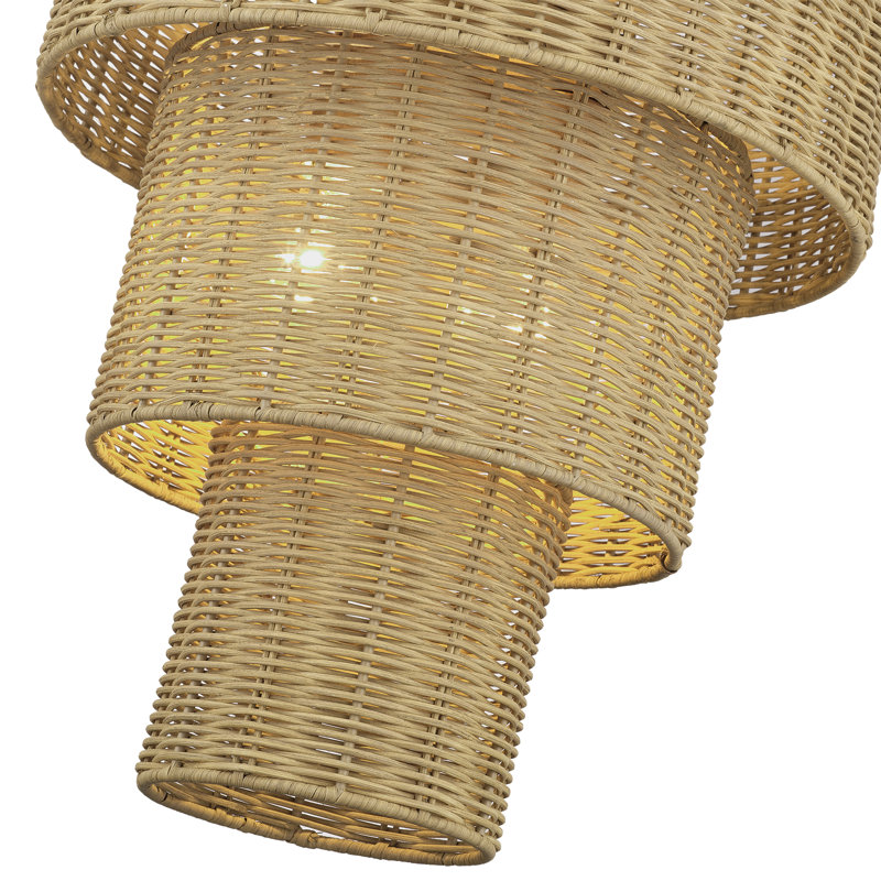 Weavington 2 Light Antique Gold Leaf Pendant