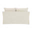 Causeuse Shane en lin beige avec 2 coussins