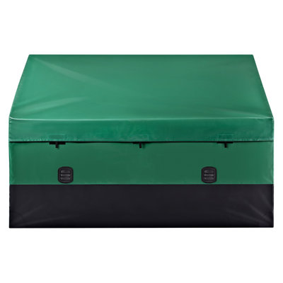 Outdoor Storage Box - Large Waterproof Patio Deck Organizer with Heavy Duty PE Tarpaulin & Ventilation