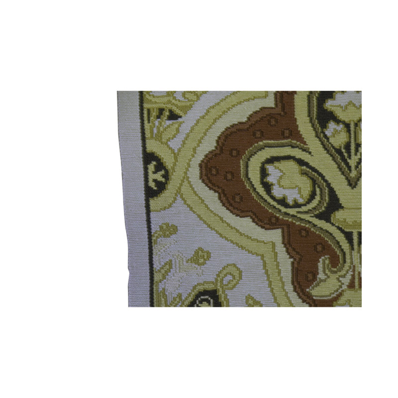 Hand-Knotted High-Quality Ivory/Green/Navy/Red Area Rug