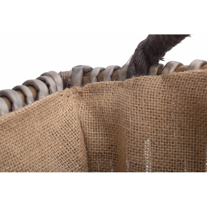 Fiskerton Wicker Log Storage Basket, 61cm H x 46cm W x 46cm D