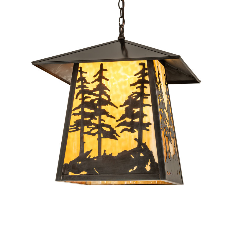 20" Square Stillwater Tall Pines Pendant