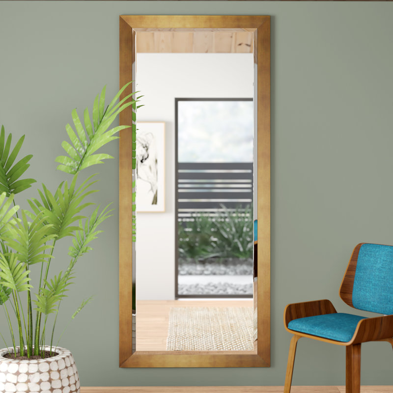 Henslee Mirror, Matte Gold, 71" H x 30.5" W