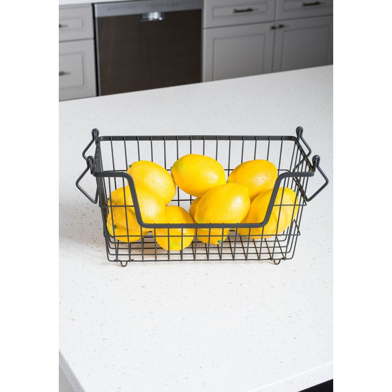 Rebrilliant Ohagan Decorative Basket, Black, 6.7" H x 6.3" W x 12.6" D