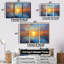 «Little Boat At The Infinite Ocean Sunset», ensemble d'art mural plage et océan-108457131-108457129