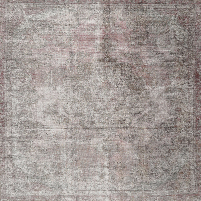 Tapis traditionnel beige / gris Demariae, Rond 5 pi