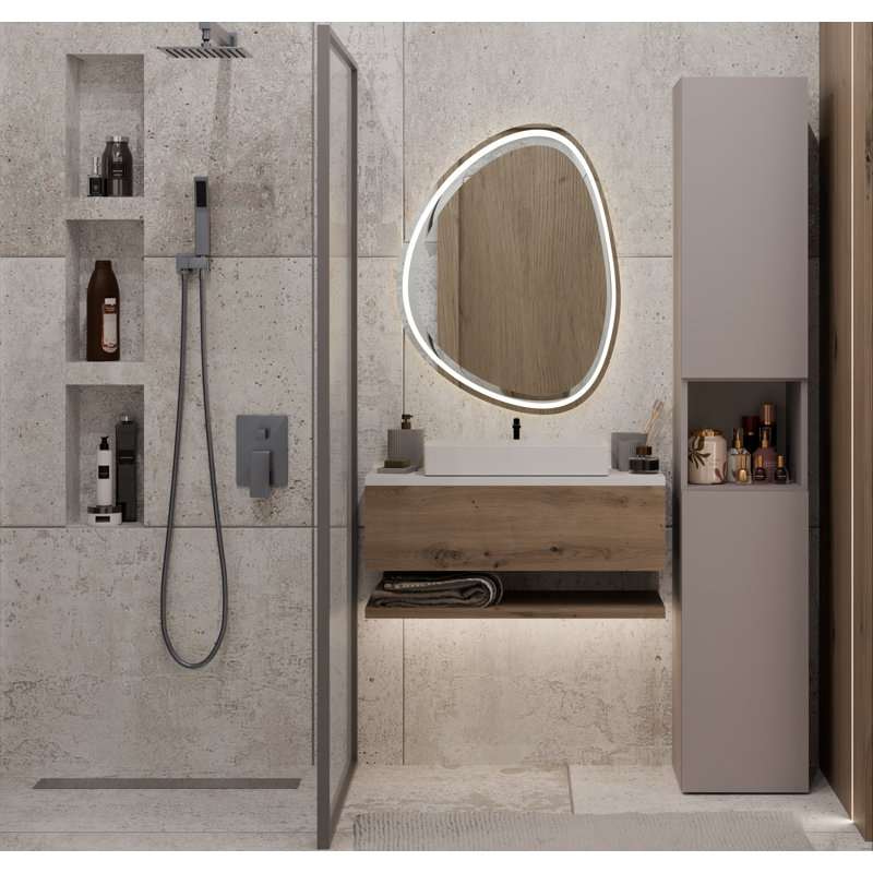 Robertina Linen Cabinet, Grey