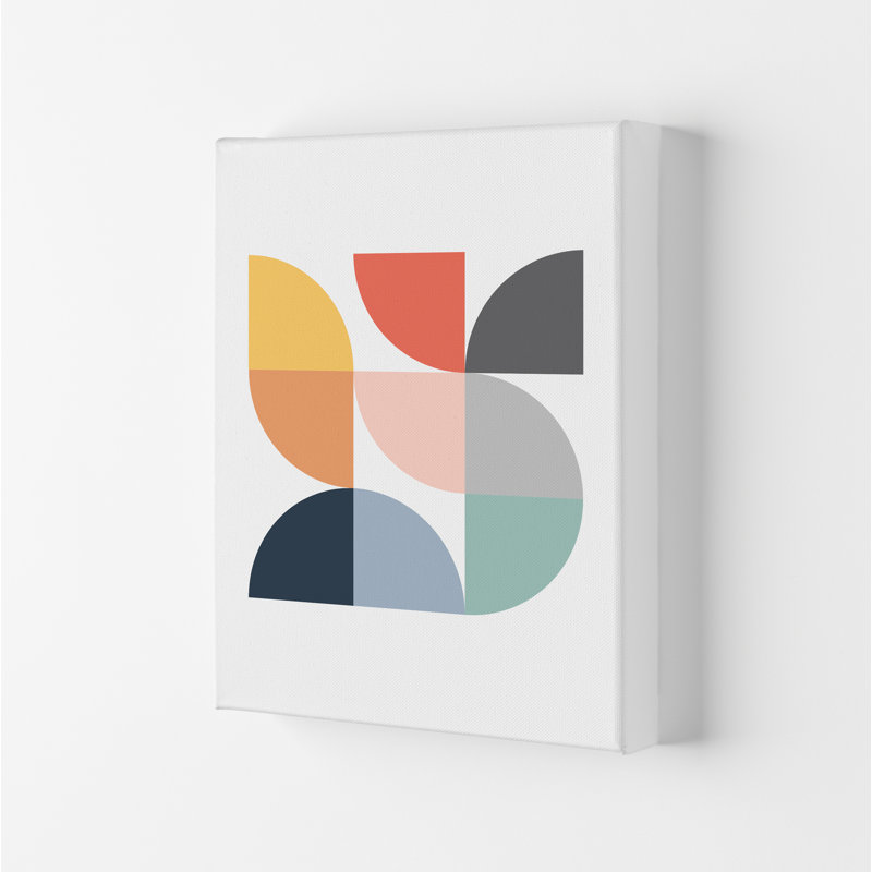 Scandi Quarter Circles Original - Print, Unframed, 84cm H x 59cm W x 1cm D