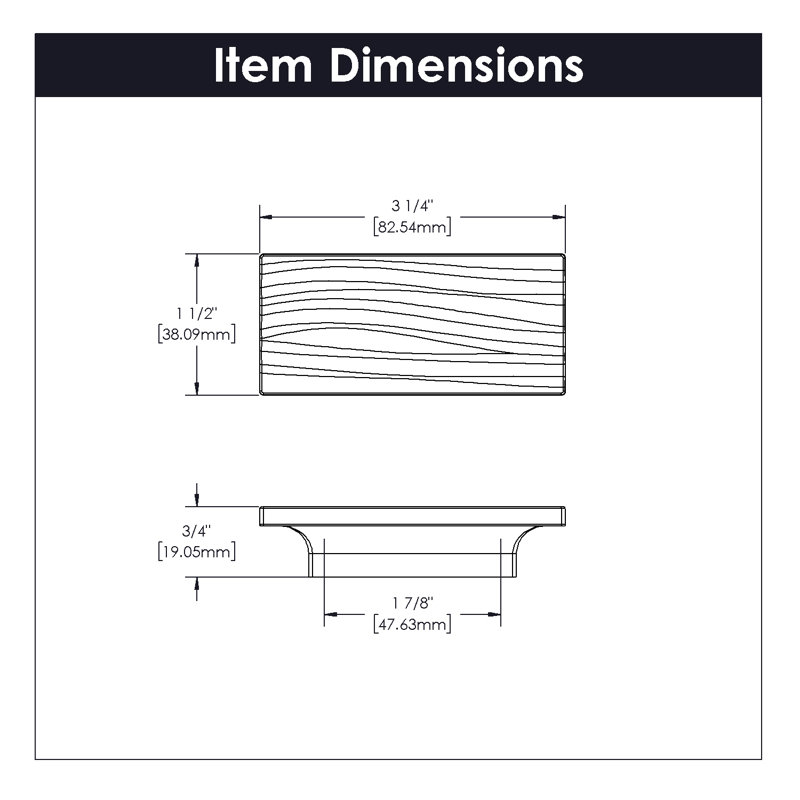 Bijou Dune Collection Pull 1-7/8 Inch Center to Center, Satin Nickel