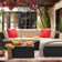 Huang 5 Piece Rattan Sectional Seating Group with Cushions
