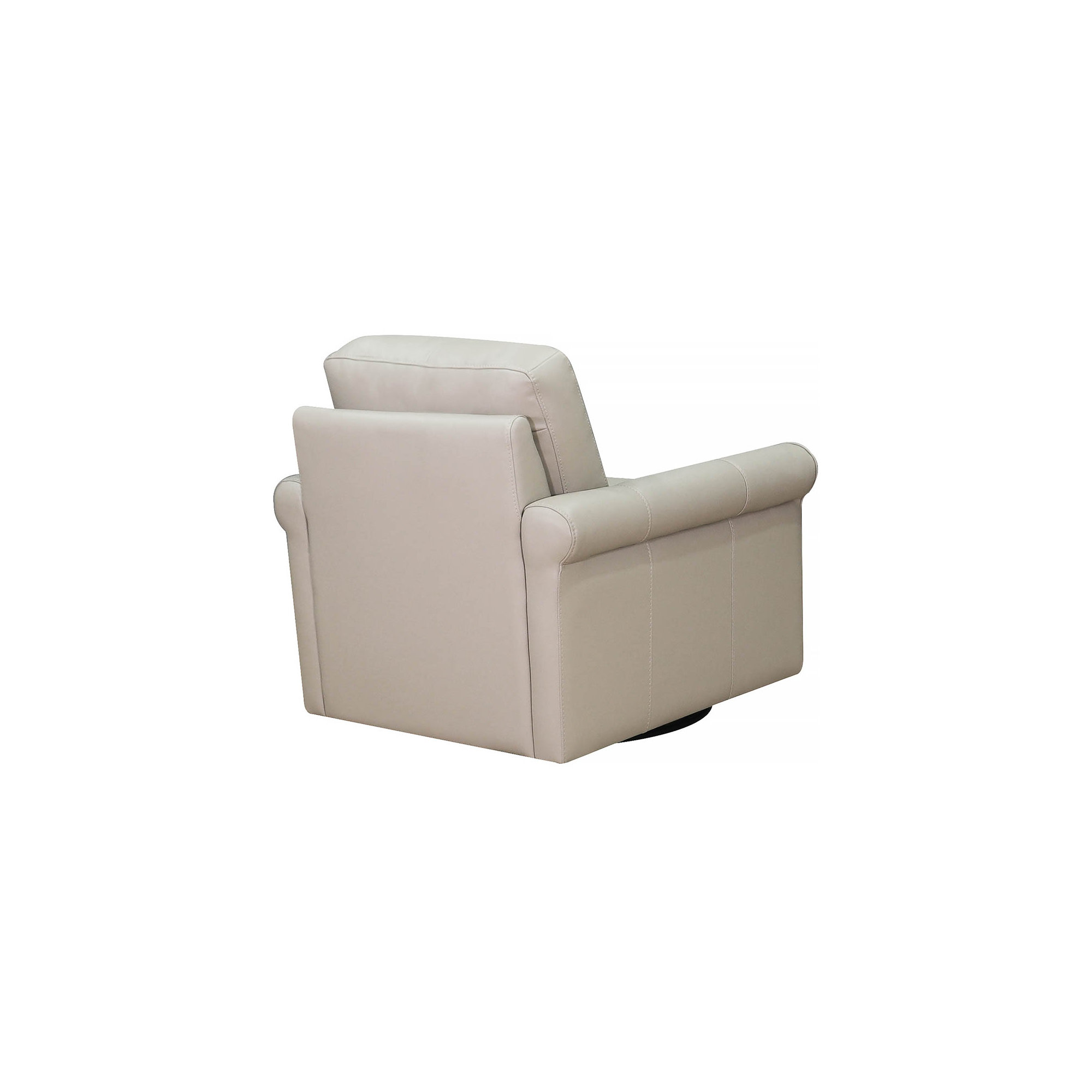 Mayoworth Top Grain Leather Swivel Chair, Brookfield Ice Gray Genuine Leather