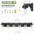 37.5 In. 6-Light Matte Black Wall Sconce With Clear Glass Shade-1279347160-1279347167