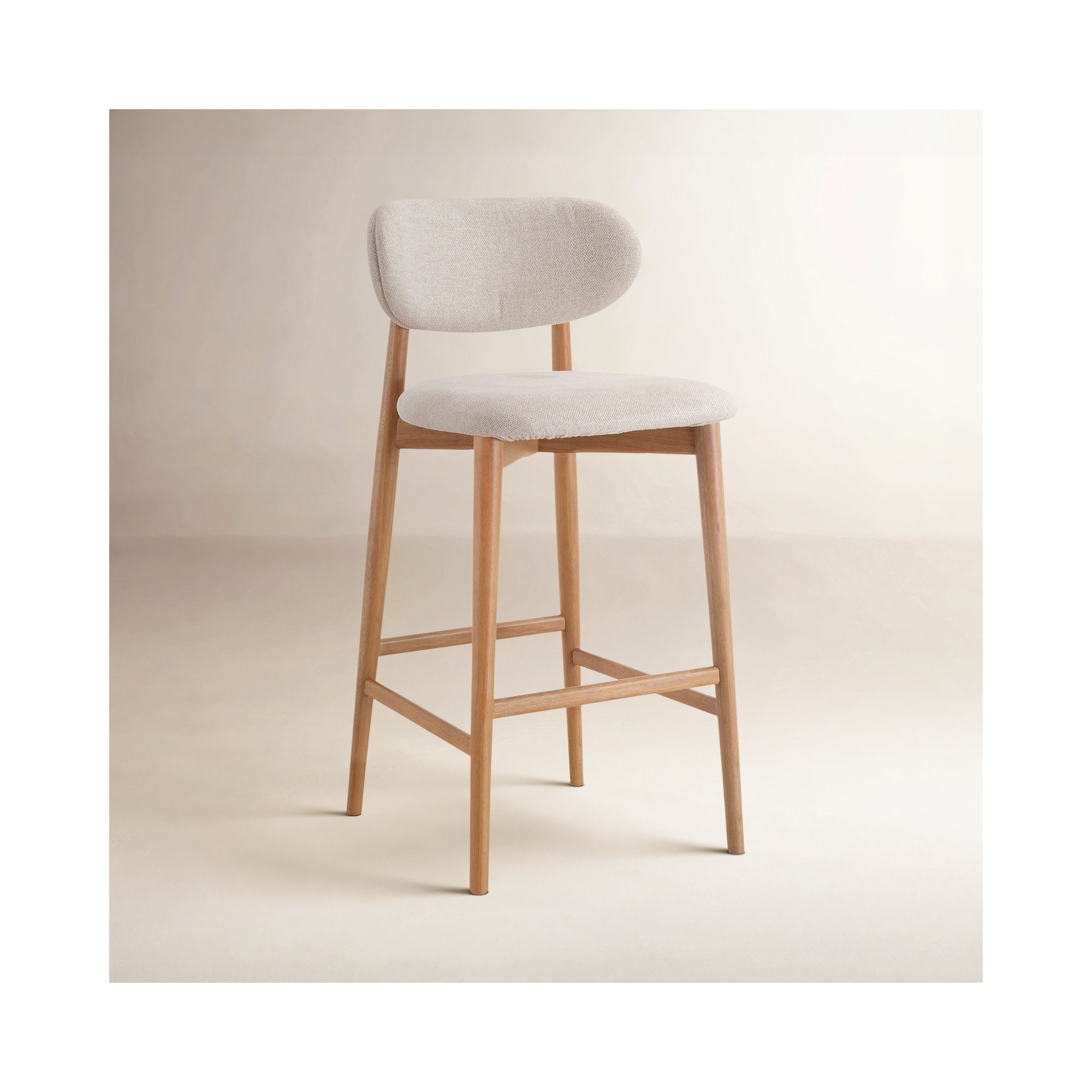 Lucia Bar/Counter Stool - Harvest Jute Seat - Ebano Frame, Natural, Bar Stool (30" Seat Height)