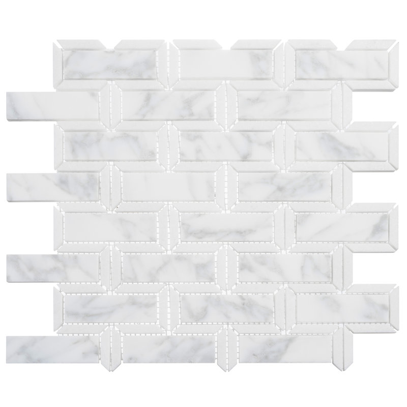 Turret Natural Stone Tile Mosaic Sheet, Frost