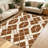 Rust Lattice carpet-easy to clean, machine-washable, soft and comfortable; suitable for door mats, kitchens, living rooms, bedrooms, corridors, and laundry areas. Easy to clean, durable carpet for home decoration.-129871213