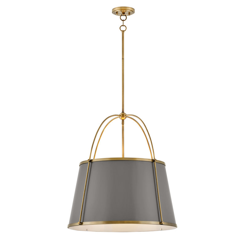 Moxie 4-Light Chandelier, Lacquered Dark Brass