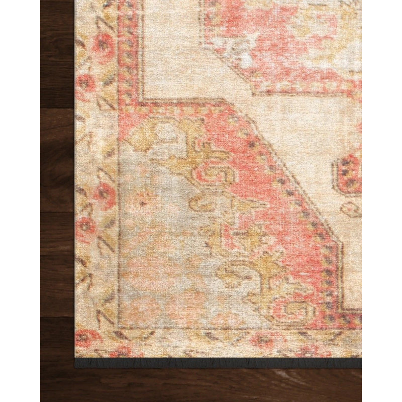 Tapis oriental en coton tissé à la machine Tarango Tarango, Rectangle 4 pi x 5 pi 11 po