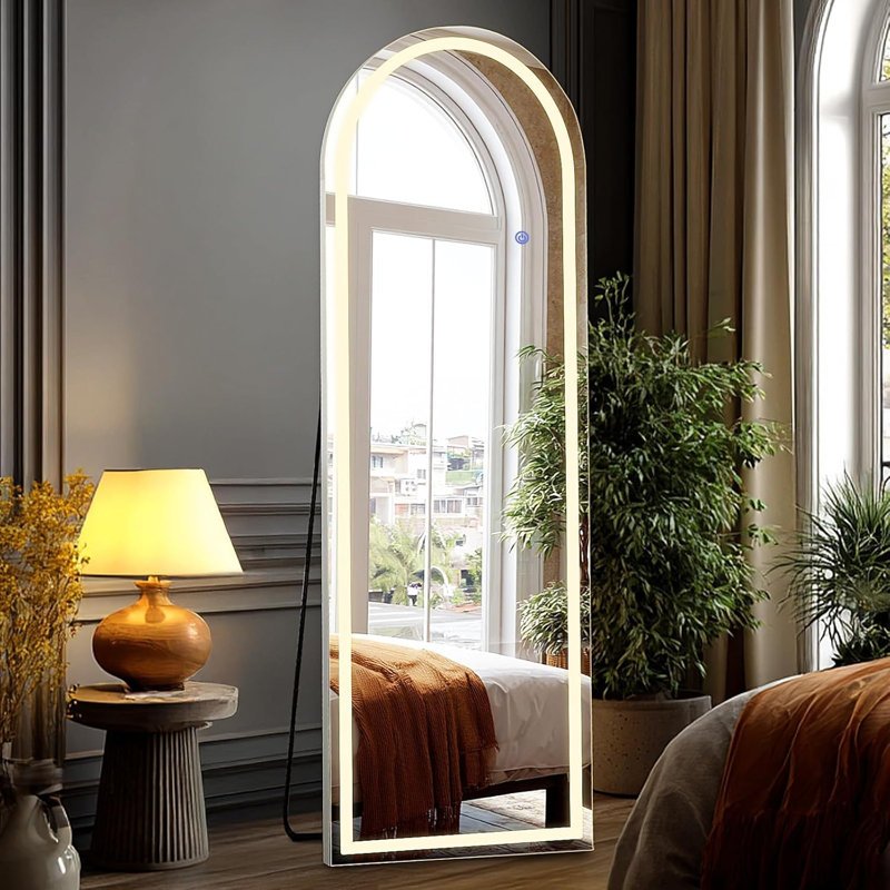 16"×60" Full Body Wall Mirror With LED Lights 3 Color Lighting
