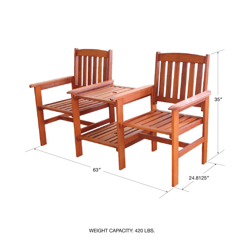 Tiemeyer Solid Wood Outdoor Bench