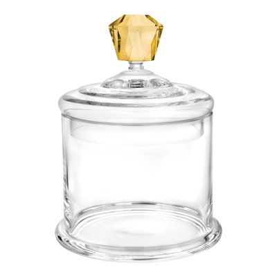 Canister With Amber Diamond Handle - 7.28" (3 Sizes)