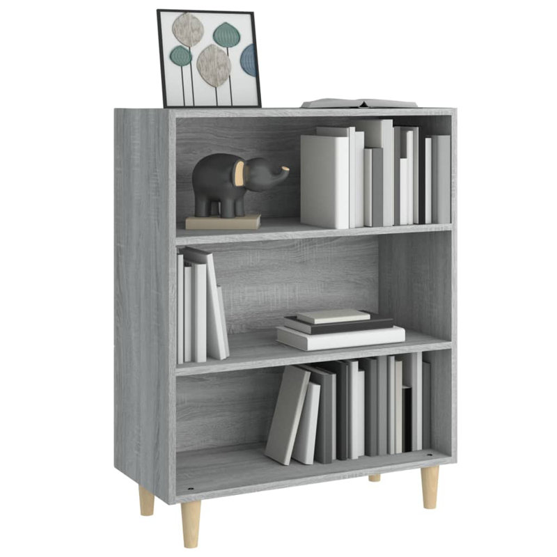 Jazzel 89.99cm H Standard Bookcase, Grey Sonoma