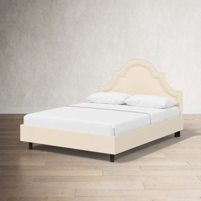 Knipe Upholstered Unfinished Scalloped Bed