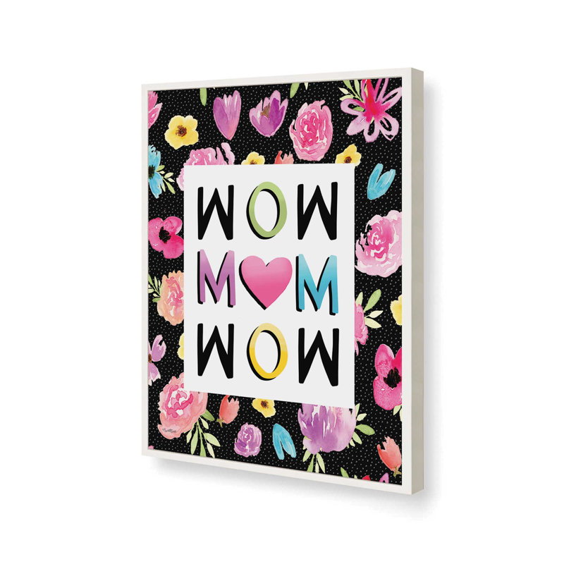 «Wow Mom Wow» par Elizabeth Tyndall, reproduction d'art, L 12 po x H 16 po, Blanc, Impression encadrée