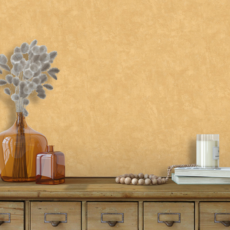 Papier peint texturé faux béton, Ocher
