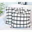 Ensemble de 2 housses de coussin en coton tissé à carreaux avec franges-106208497-106927794
