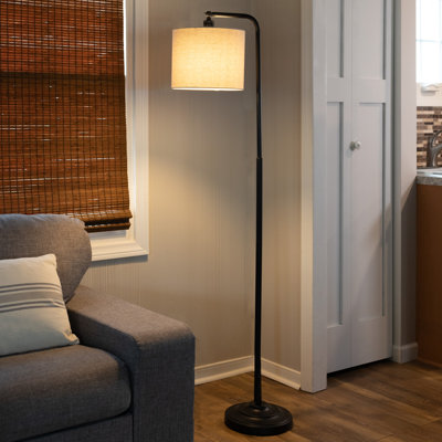 Carterjames 65" Floor Lamp -Tall Modern Floor Lamp with Linen Shade and LED Bulb - Lamp for Bedroom, Home Office, or Living Room Decor