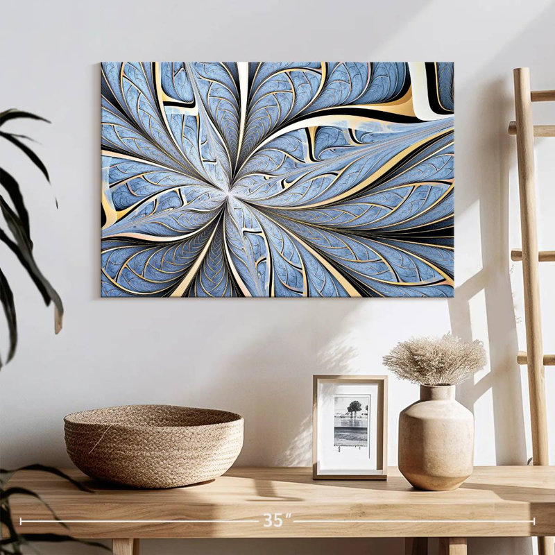 Avery, fleur bleue, abstrait numérique