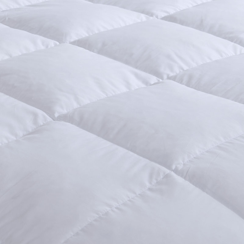 Heavy Warmth Goose Feather and Down Oversize Comforter, White, Twin/Twin XL Comforter