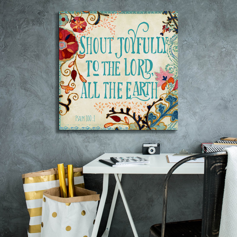 Epic Graffiti 'Delecor Psalm 2'  by Art Licencing Studio Canvas Wall Art, 26" x 26", H 26 po x l 26 po x P 1,5 po