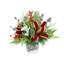 Festive holiday arrangement with greens and Berries