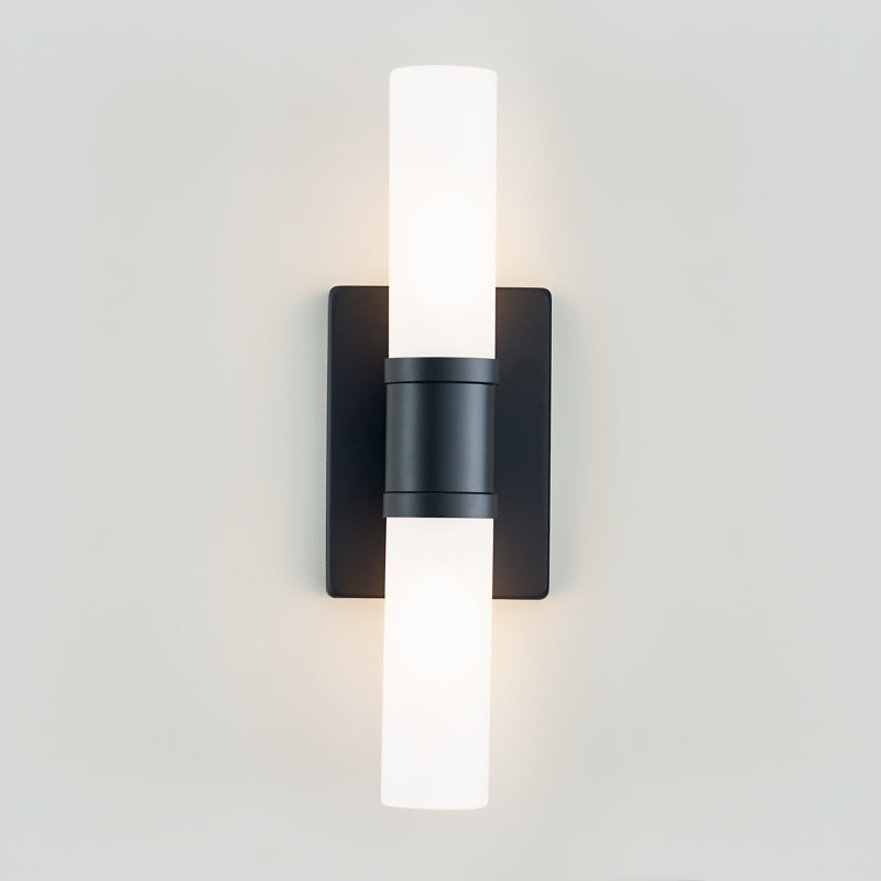 Medium Two Light Wall / Bath, Midnight Black, 40 W, 16" H x 5" W x 3.63" D