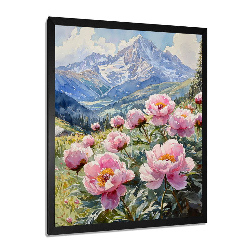 Bastin - décoration murale florale, H 40 po x l 30 po, Noir, Reproduction encadrée d'une seule photo